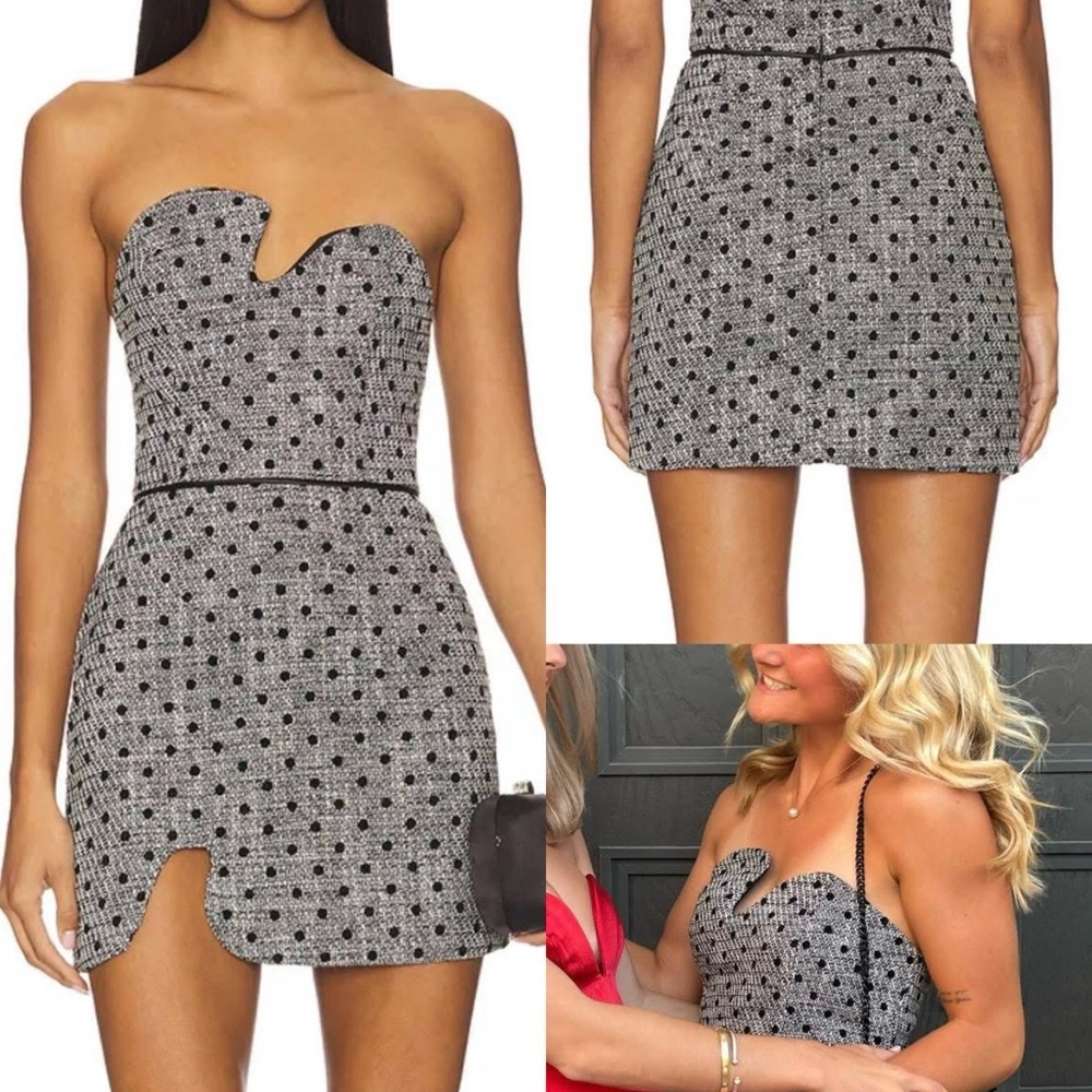 Amanda Uprichard Strapless Black and White Dress